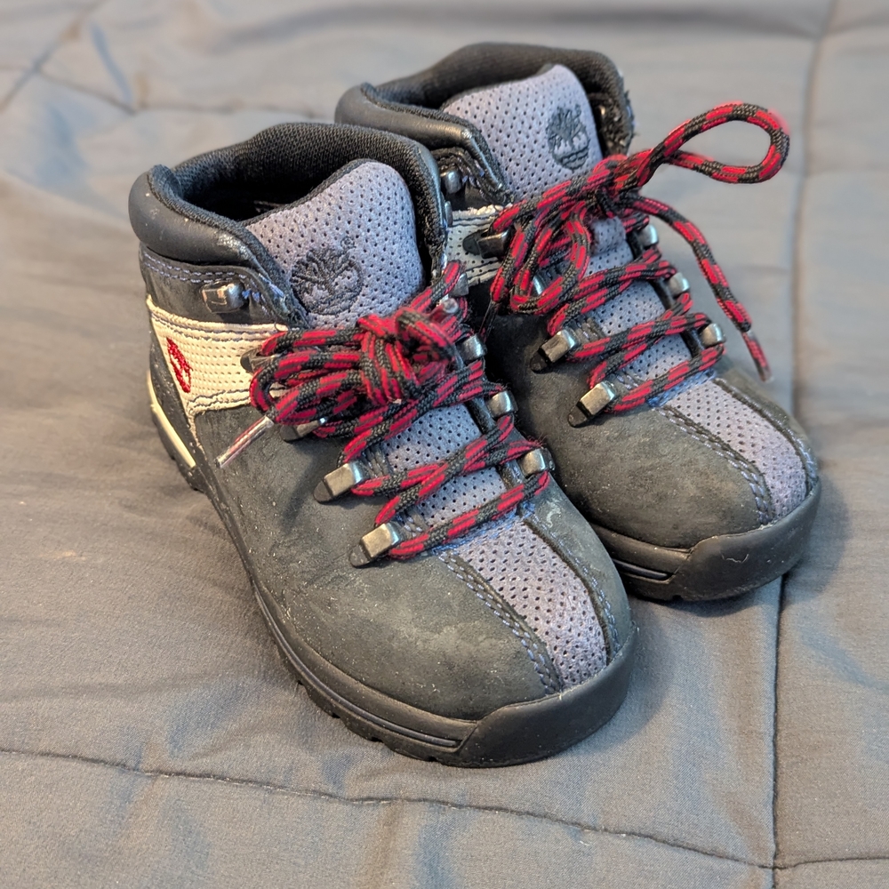 Children's Black and Gray Outdoor Boots